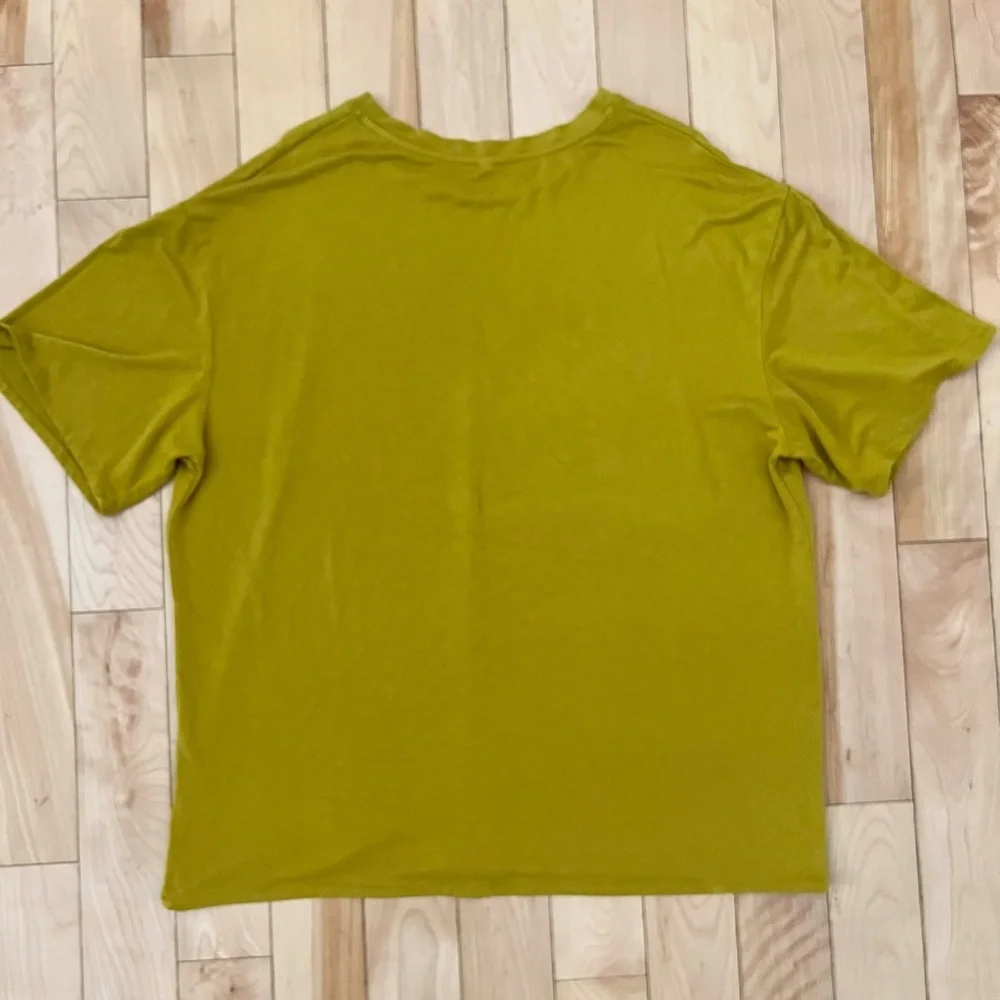 JOELLE « Laurenzo » Oversize Yellowish Green T-Shirt Size XL - Picture 4 of 5